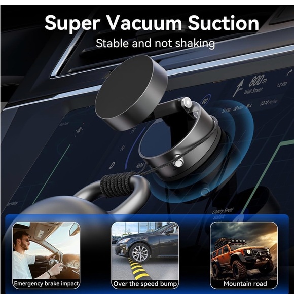 360-Degree Vacuum Suction Rotating Phone Holder - Picture 4 of 11